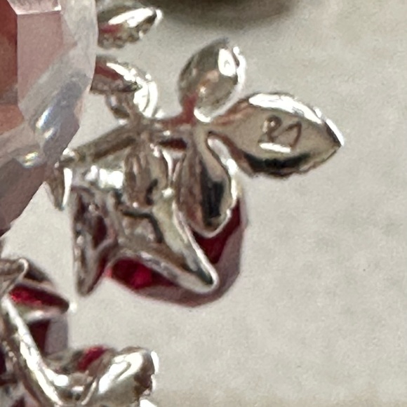 Swarovski six (6) Red Roses in Vase Mini Crystal Trinket Rose Bouquet Authentic - Picture 5 of 9